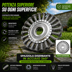 Disco in Filo d’Acciaio per Decespugliatore — Taglio a 360° | Compatibilità Universale