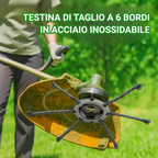 🇮🇹 La testina del tagliabordi ha 6 bordi in acciaio inossidabile (accessori inclusi)