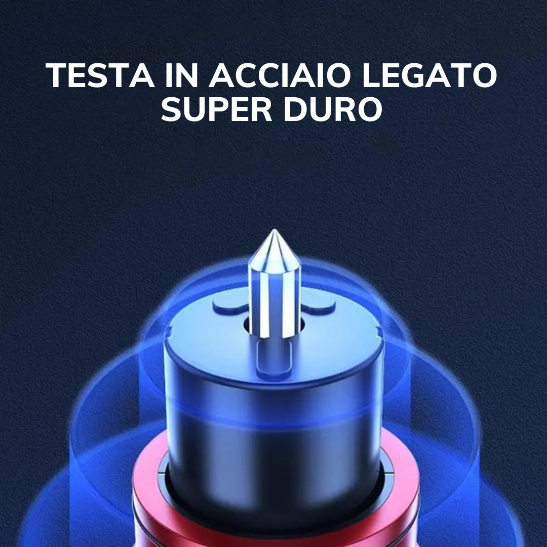 Strumento di fuga rapida per rompere il finestrino dell'auto