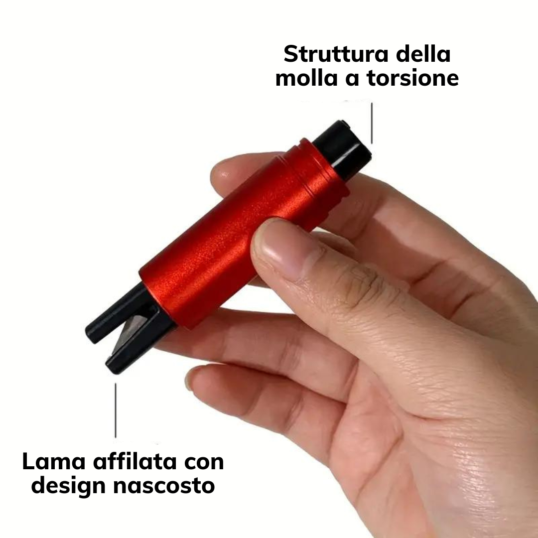 Strumento di fuga rapida per rompere il finestrino dell'auto