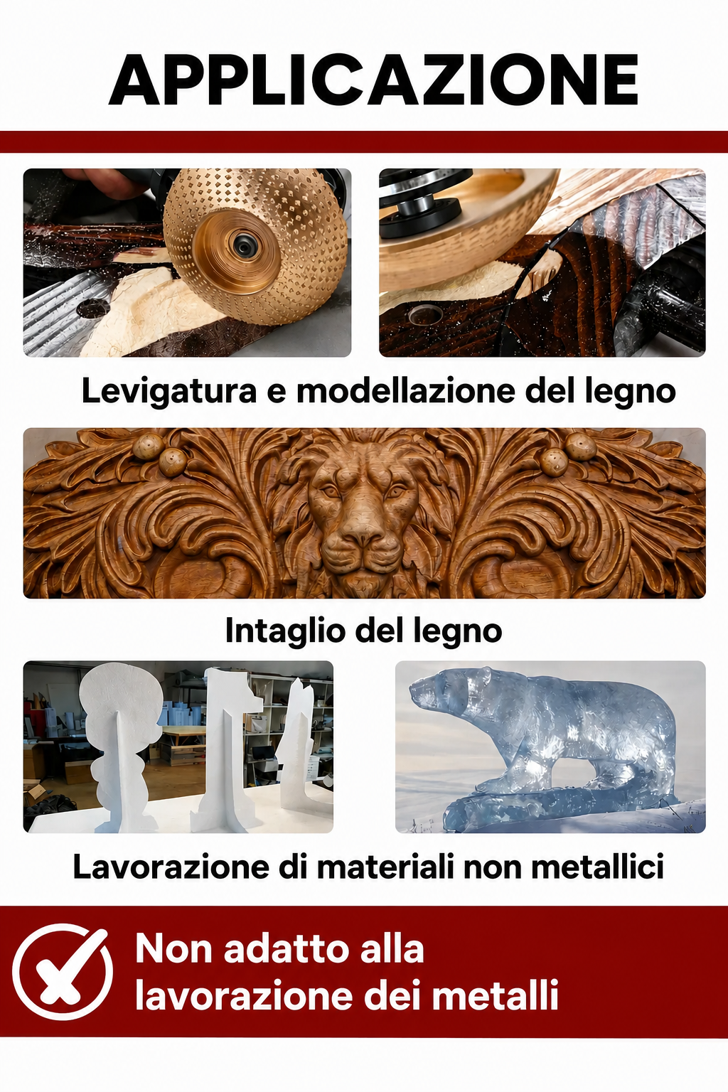 Set di 3 Dischi Abrasivi per Legno – Sgrossatura, Sagomatura e Finitura