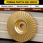 Set di 3 Dischi Abrasivi per Legno – Sgrossatura, Sagomatura e Finitura