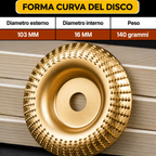 Set di 3 Dischi Abrasivi per Legno – Sgrossatura, Sagomatura e Finitura