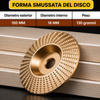 Set di 3 Dischi Abrasivi per Legno – Sgrossatura, Sagomatura e Finitura