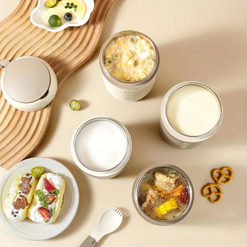 Contenitore per alimenti isolato in acciaio inossidabile da 600 ml con coperchio