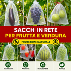 🐛 Sacchetti in Rete Traspirante per Proteggere Frutta e Verdura | Riutilizzabili
