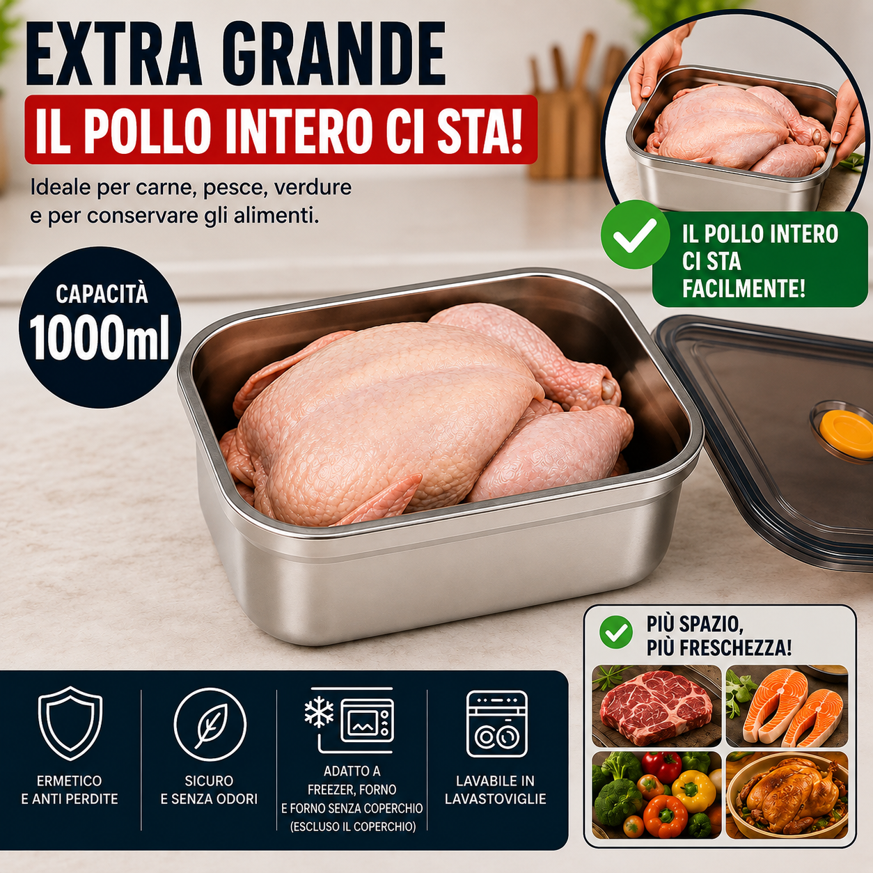 🎁 Prendi 12, Paghi 6 | Contenitore Ermetico Inox 316L