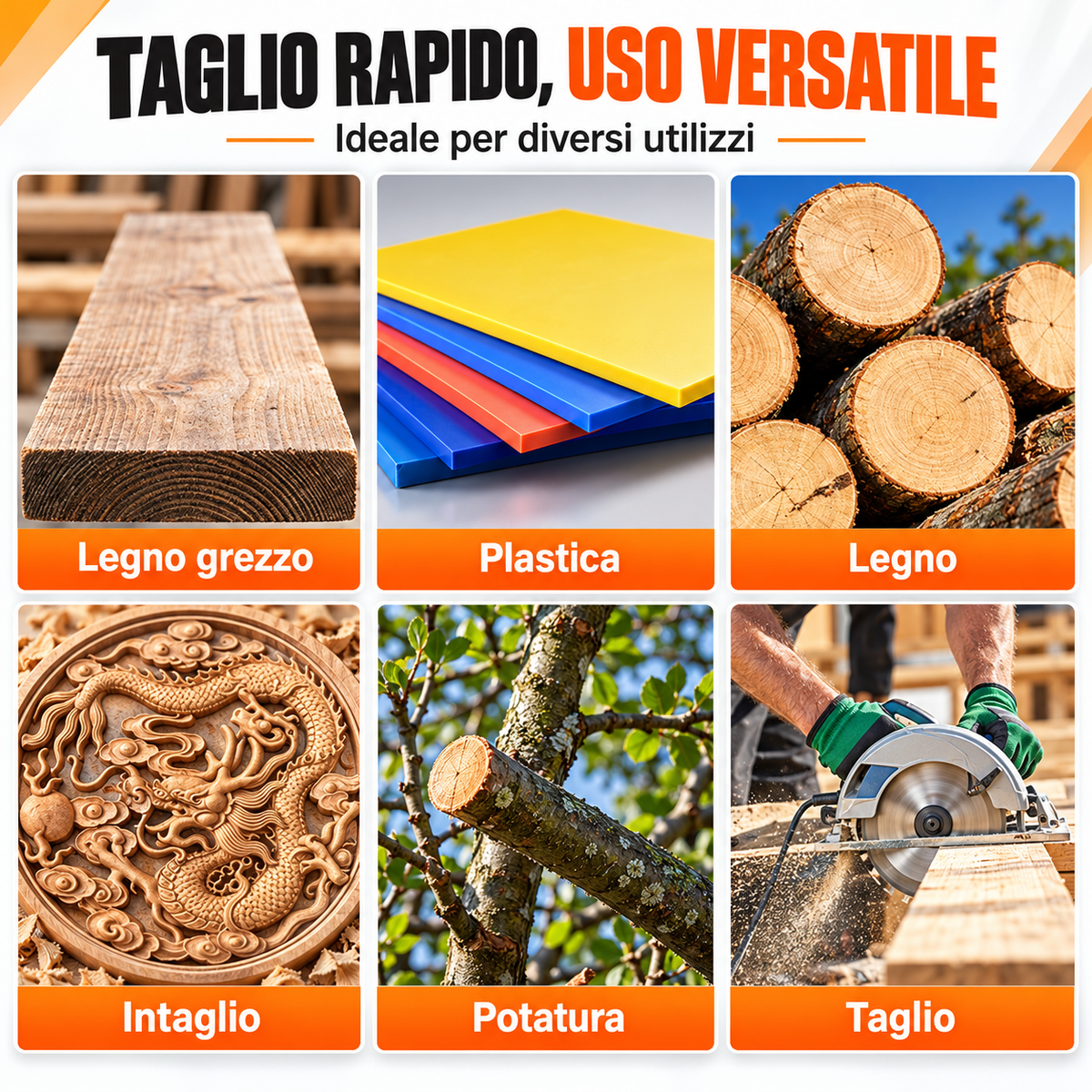 Disco a Catena per Smerigliatrice – Taglia, Intaglia e Sagoma il Legno in Pochi Secondi