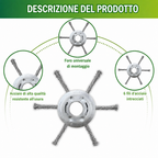 Testina per Decespugliatore Universale — 6 Lame Acciaio Inox