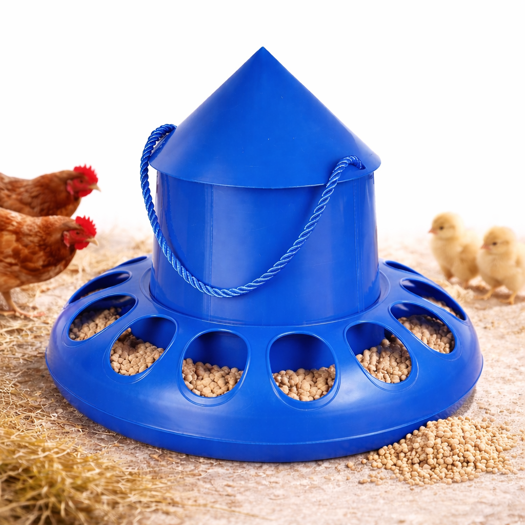 🐓 Mangiatoia automatica per galline, anatre e oche – grande capacità, risparmio di mangime.