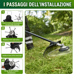 Testina per Decespugliatore Universale — 6 Lame Acciaio Inox