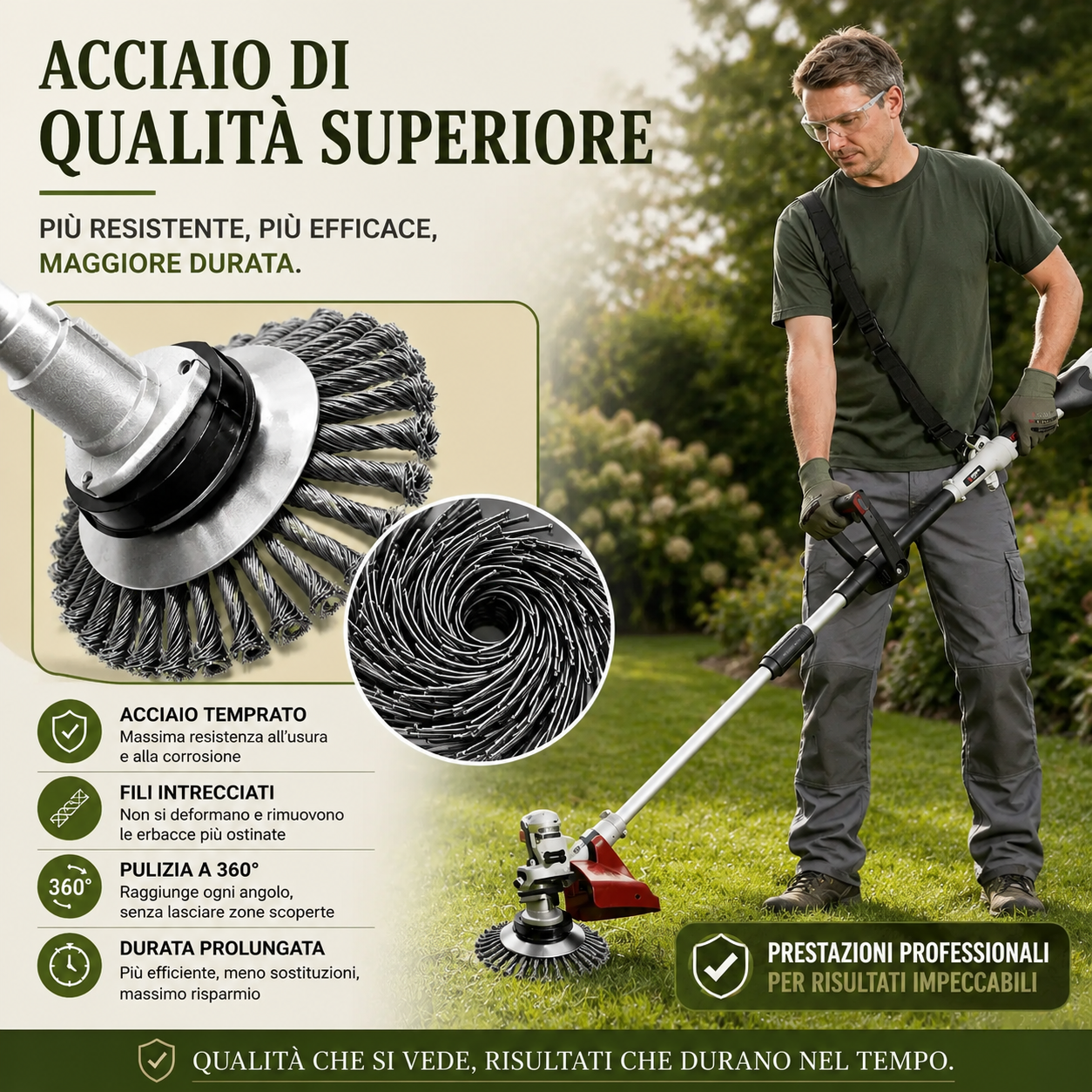 ✨Disco in Filo d’Acciaio per Decespugliatore — Taglio a 360° | Compatibilità Universale