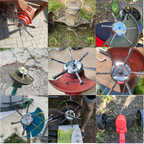 🇮🇹 Testina tagliaerba con 6 lame in acciaio intrecciato inossidabile