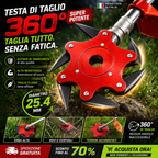 🇮🇹 Lama da taglio per erba a 6 lame in acciaio al manganese super resistente (accessori inclusi)