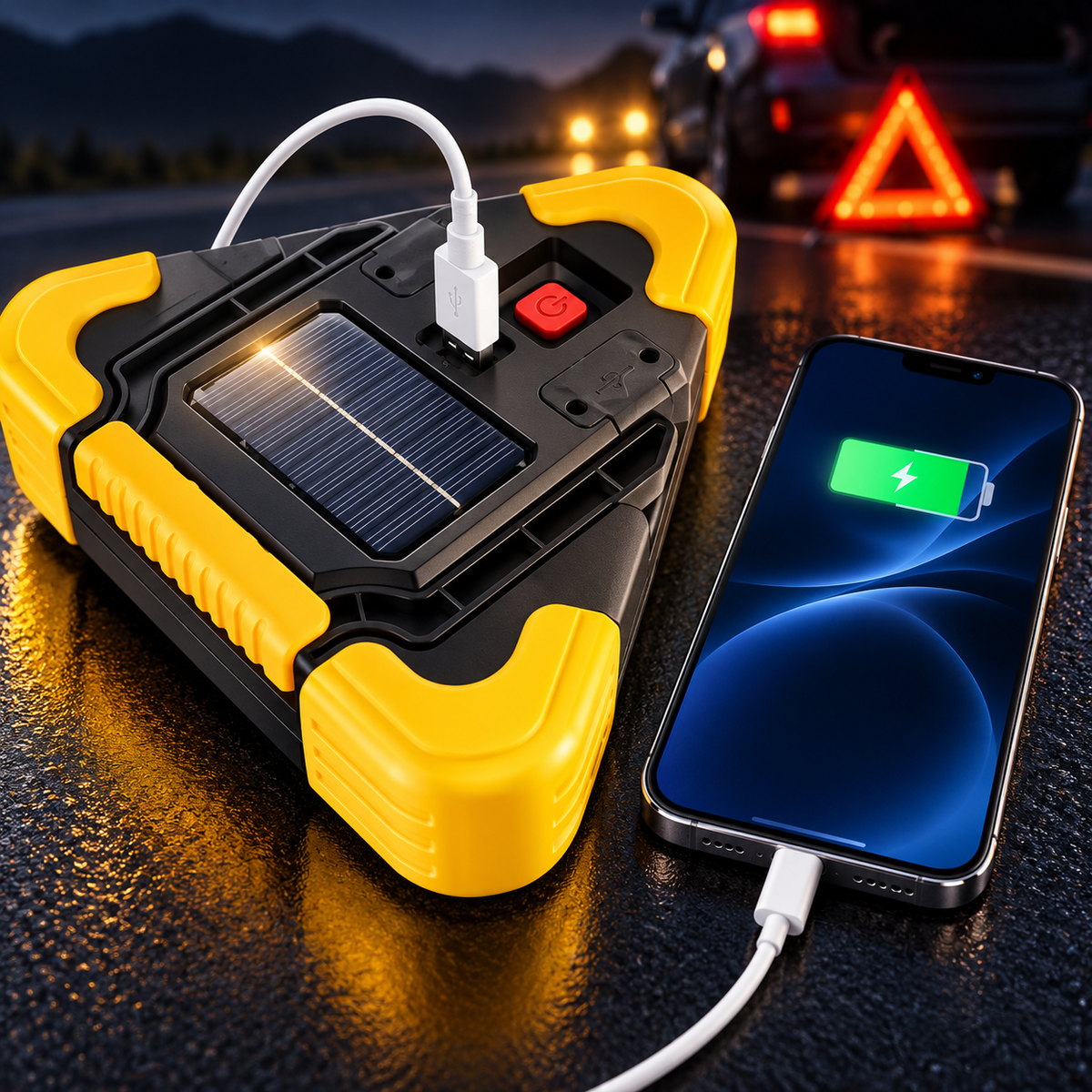 🔥 SUPER OFFERTA | Triangolo Di Segnalazione Stradale Per Auto Con Luce LED Integrata