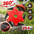 [🎁 4 ACCESSORI INCLUSI] Lama tagliaerba a 6 lame in acciaio al manganese
