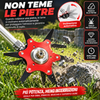 [🎁 4 ACCESSORI INCLUSI] Lama tagliaerba a 6 lame in acciaio al manganese