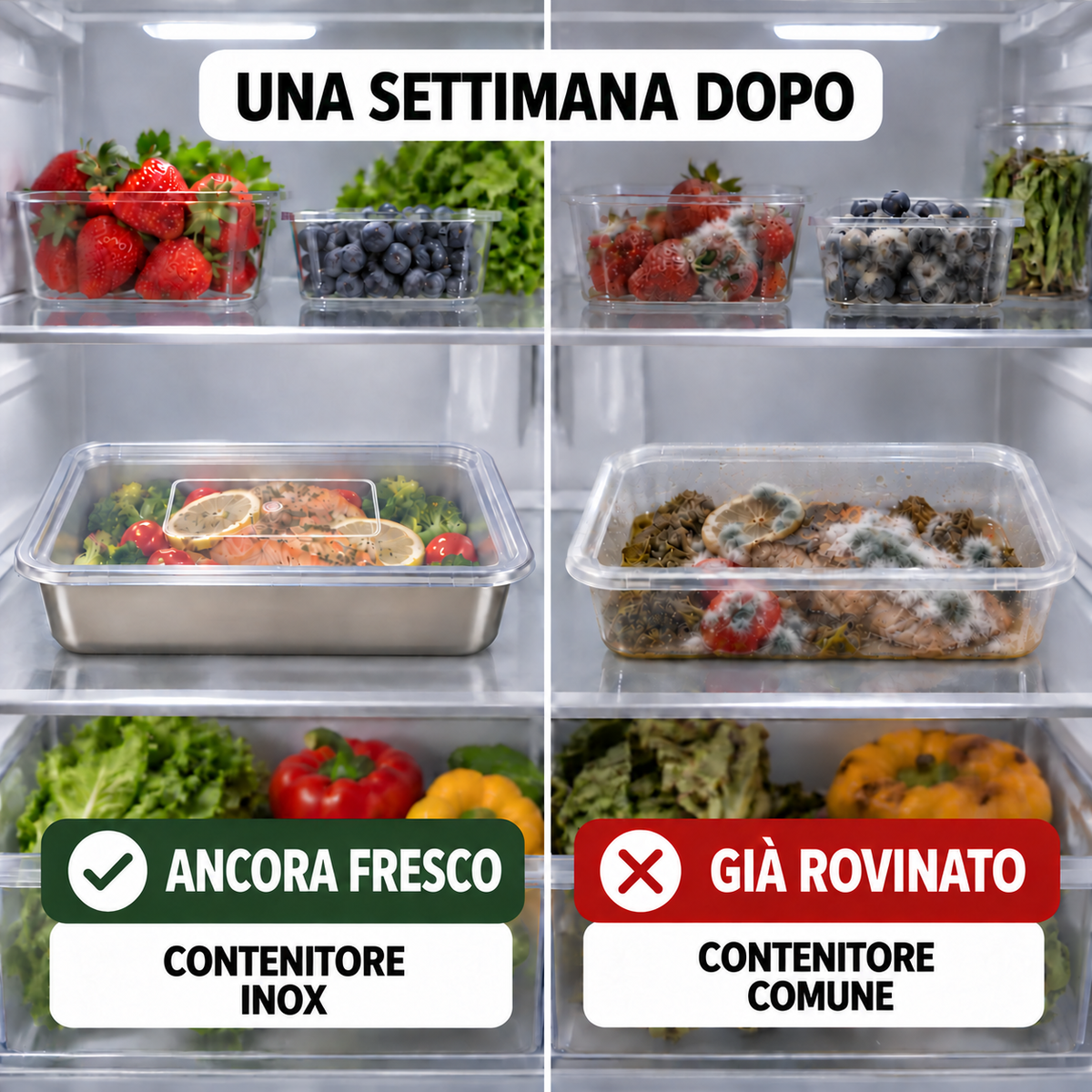 70% OFF + 6 GRATIS | Contenitori per alimenti in acciaio inox 304 da 2400 ml