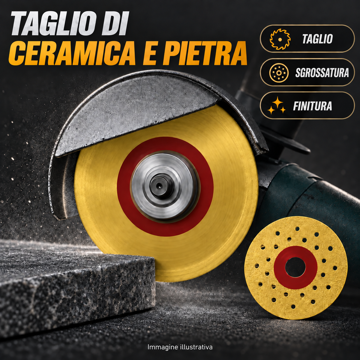 💎 Disco Diamantato Multifunzione 2 In 1 Per Taglio E Levigatura