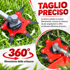 [🎁7 ACCESSORI INCLUSI] Lama tagliaerba a 6 lame in acciaio al manganese