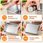 70% OFF + 6 GRATIS | Contenitori per alimenti in acciaio inox 304 da 2400 ml