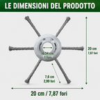Testina per Decespugliatore Universale — 6 Lame Acciaio Inox