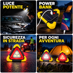 🔥 SUPER OFFERTA | Triangolo Di Segnalazione Stradale Per Auto Con Luce LED Integrata