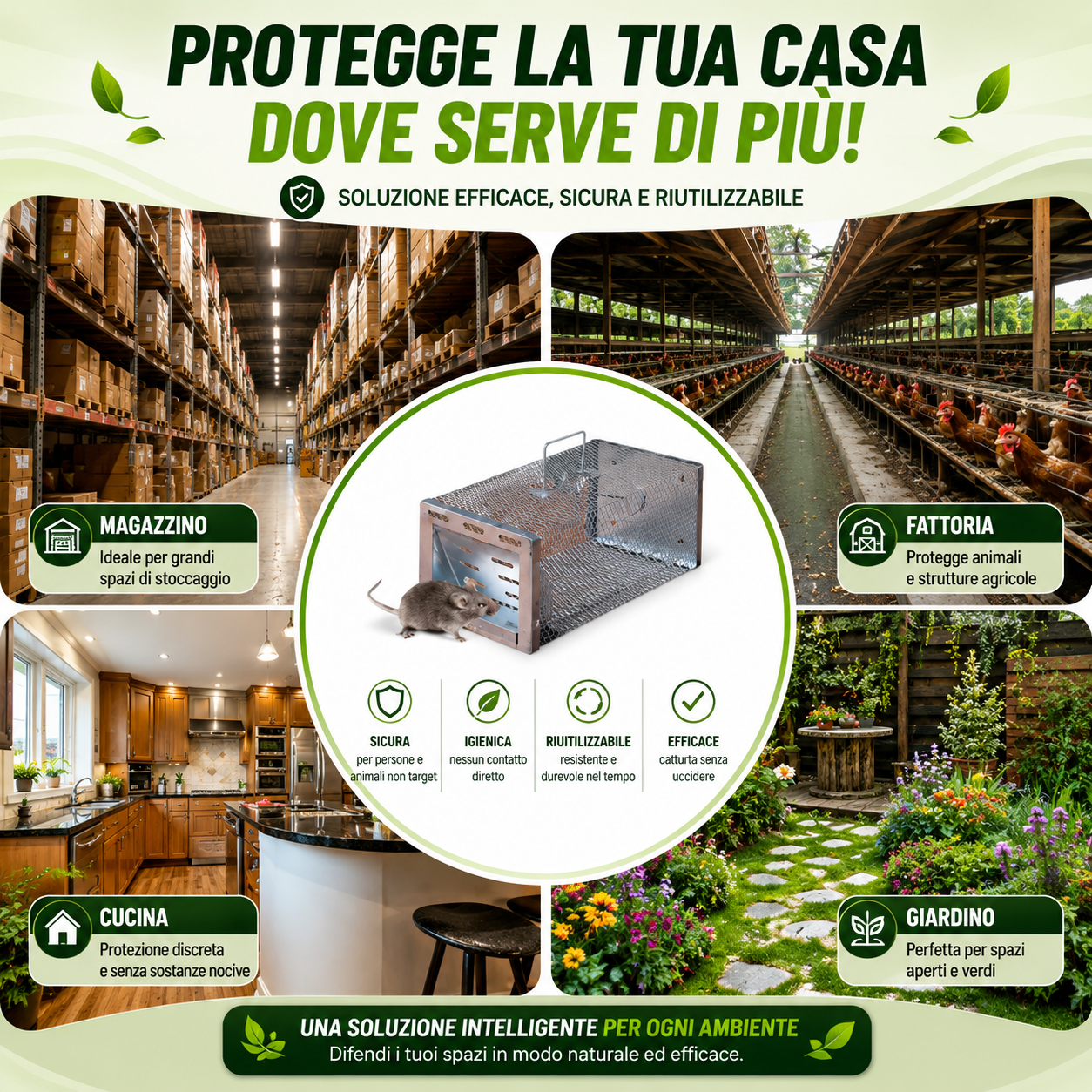 BestSeller™ - Gabbia Trappola Umana Per Topi, Mouse E Scoiattoli Vivi