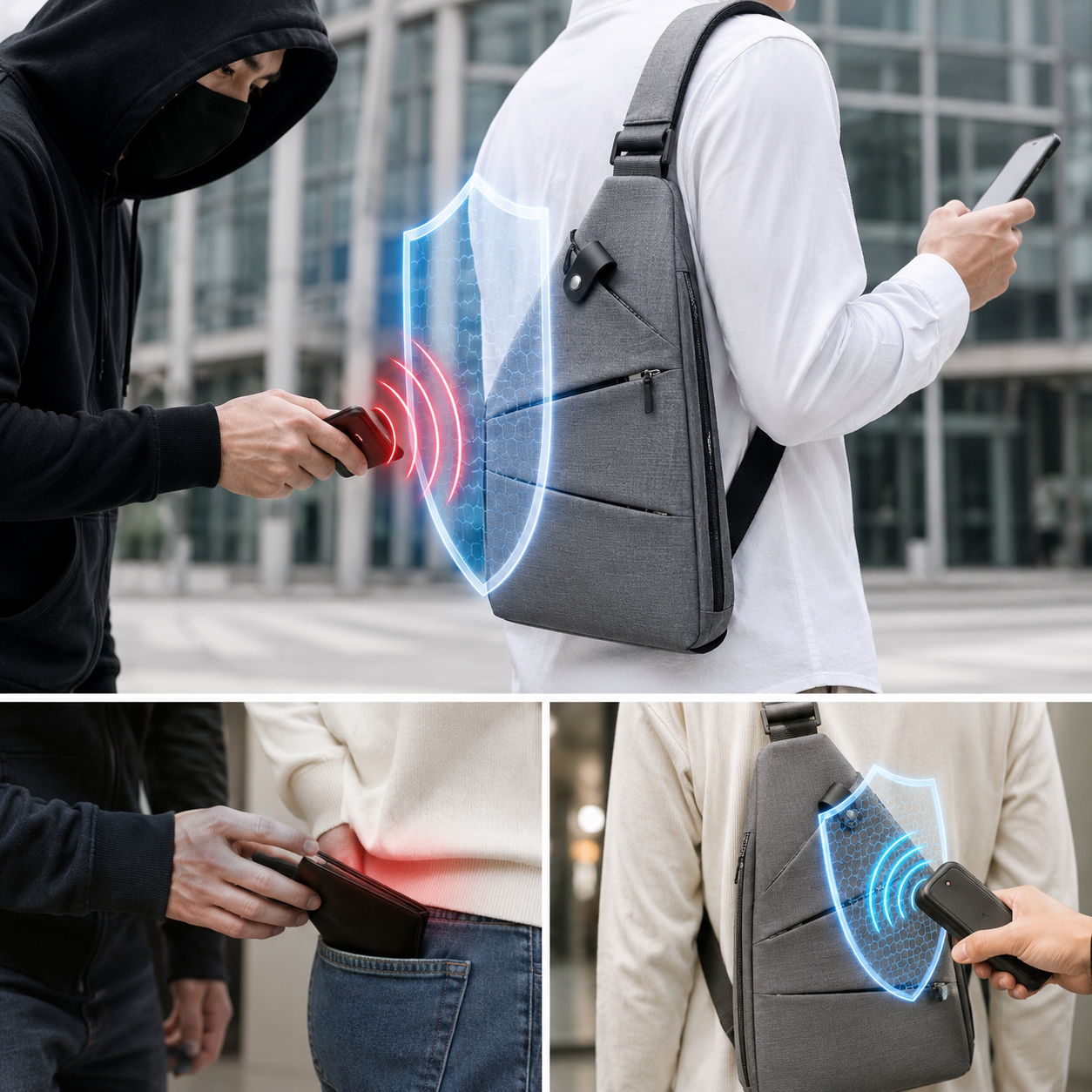 Borsa Antifurto RFID — Protezione Totale in Città e in Viaggio