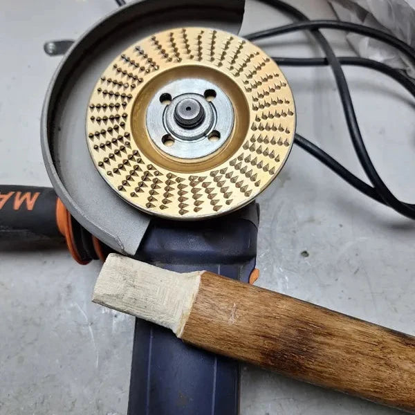 🛠️ Set 3 Dischi Abrasivi per Legno – Acciaio al Carbonio | Piatto, Curvo, Inclinato