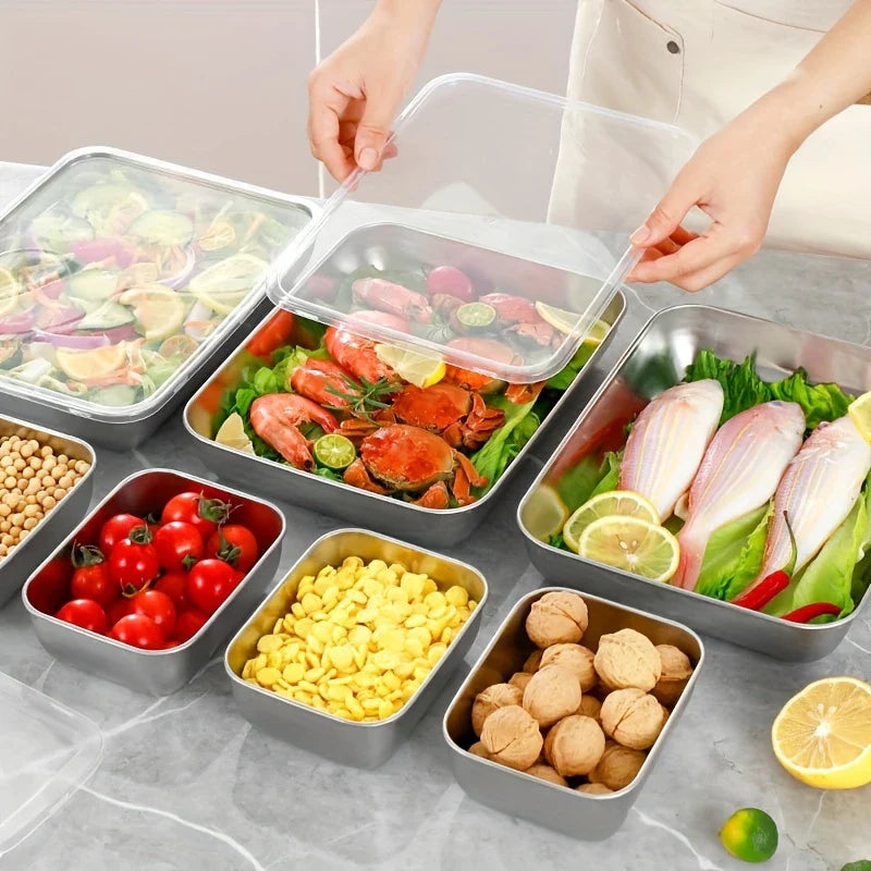 🇮🇹 Contenitore per alimenti da 2000 ml in acciaio inox tedesco massiccio 304