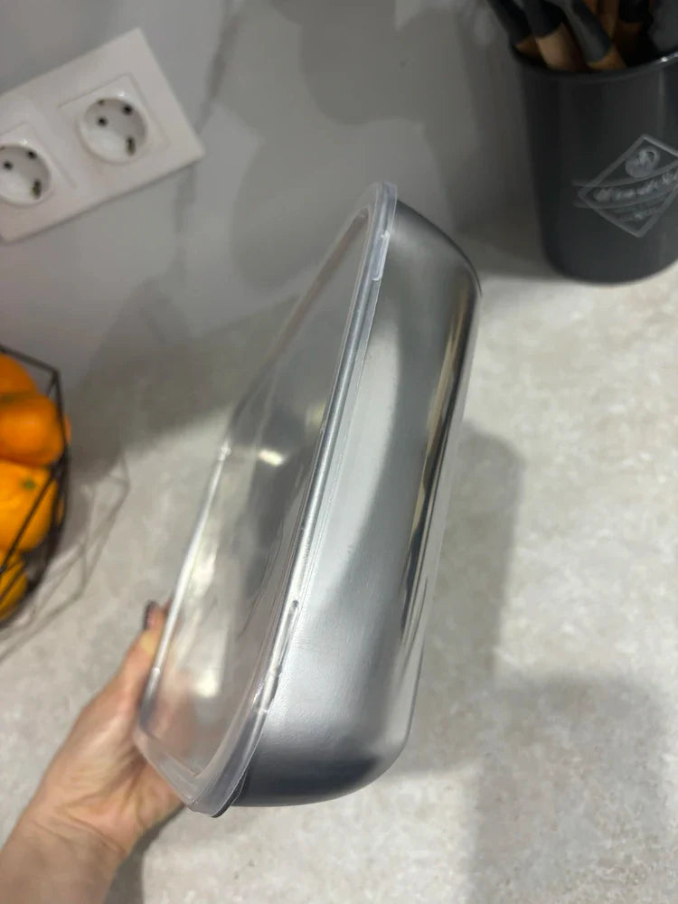 🇮🇹 Contenitore per alimenti da 2000 ml in acciaio inox tedesco massiccio 304