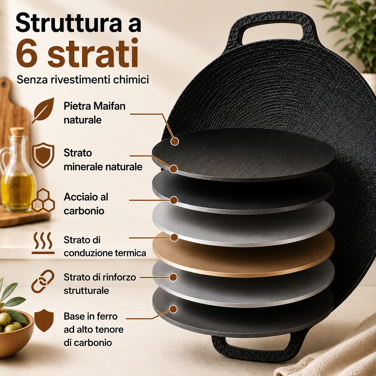 Padella in pietra Maifan