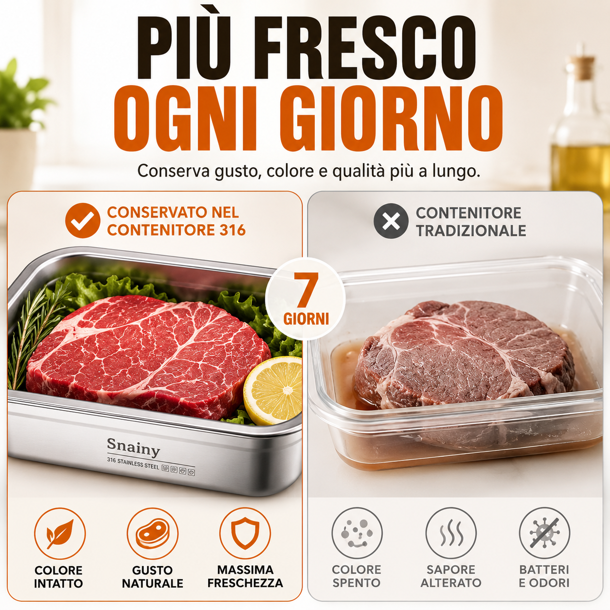 ✨ OFFERTA IMPERDIBILE | Contenitori Ermetici in Acciaio Inox Tedesco 316