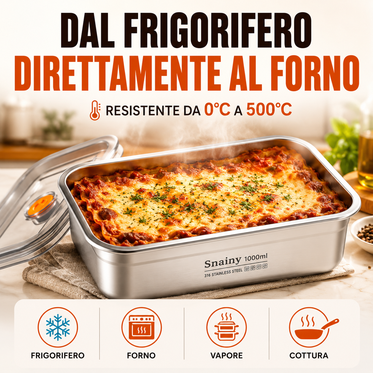 ✨ OFFERTA IMPERDIBILE | Contenitori Ermetici in Acciaio Inox Tedesco 316