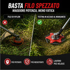 Testina decespugliatore 6 lame in acciaio manganese