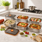 ✨ OFFERTA IMPERDIBILE | Contenitori Ermetici in Acciaio Inox Tedesco 316