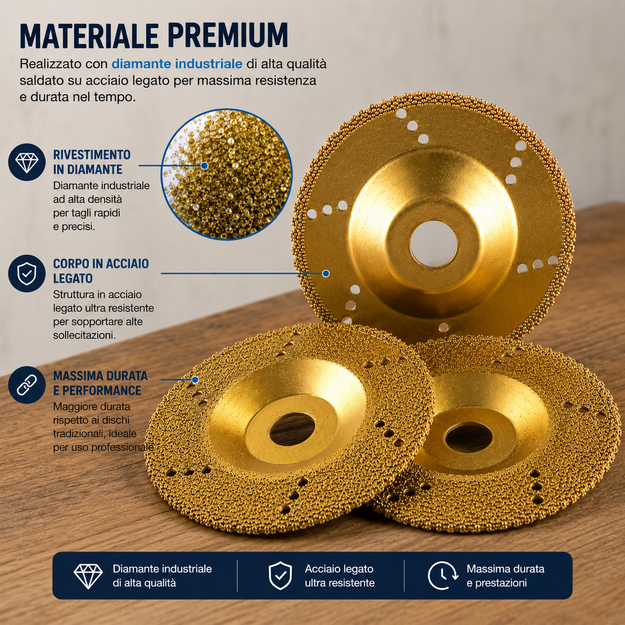 ✨ Disco diamantato 5 in 1 – Taglia, leviga e modella in pochi secondi