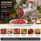 ✨Tritacarne manuale domestico con insaccatore per salsicce, compatto e pratico