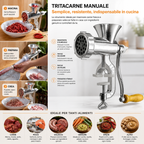 ✨Tritacarne manuale domestico con insaccatore per salsicce, compatto e pratico