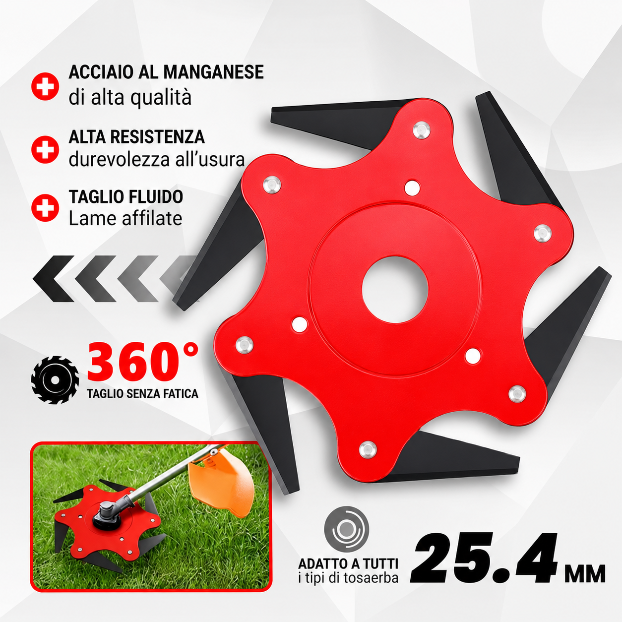 6Blade – Testina 6 Lame per Decespugliatore