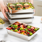 🇮🇹 Contenitore per alimenti da 2000 ml in acciaio inox tedesco massiccio 304