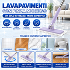 🛍️ Mop con cambio del panno in acciaio inossidabile tedesco