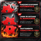[🎁 4 ACCESSORI INCLUSI] Lama tagliaerba a 6 lame in acciaio al manganese