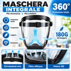 🎁 3 FILTRI IN OMAGGIO | Maschera integrale di protezione, conforme agli standard UE dei materiali antiurto