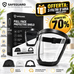 🎁 3 FILTRI IN OMAGGIO | Maschera integrale di protezione, conforme agli standard UE dei materiali antiurto