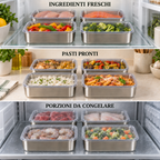 70% OFF + 6 GRATIS | Contenitori per alimenti in acciaio inox 304 da 2400 ml