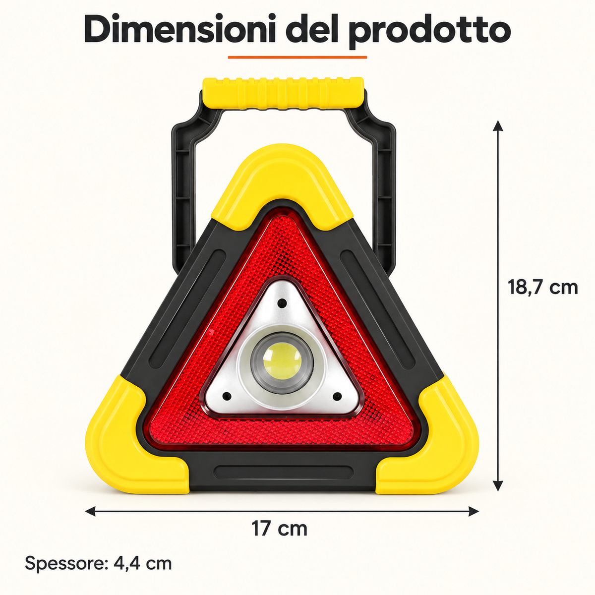 Triangolo di Emergenza per Auto con Luce LED Integrata