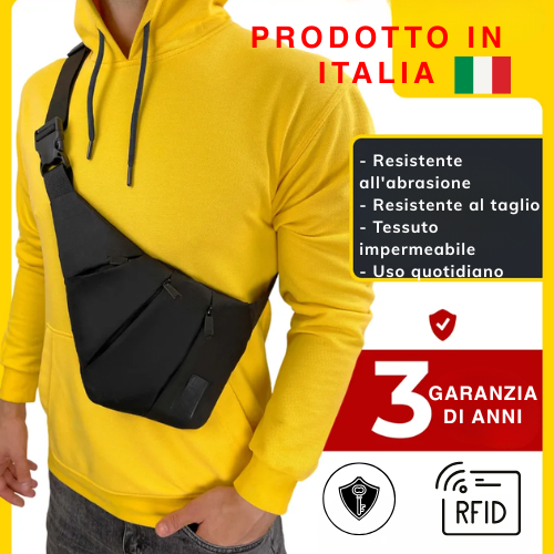 Borsa a tracolla antifurto - Blocco RFID (protezione dai dispositivi di lettura elettronici)