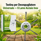 Testina per Decespugliatore Universale — 6 Lame Acciaio Inox